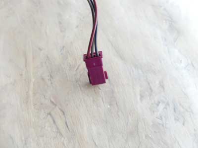 BMW 3 Pole 3 Wire Dark Magenta Connector Plug w/ Pigtail 83770706